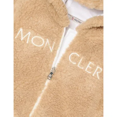 Moncler Brown Hooded Straight-leg Woven Tracksui In Brown