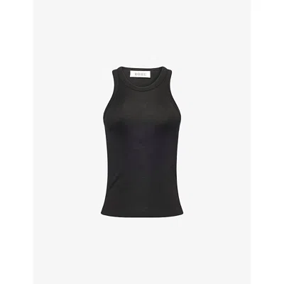 Rohe Frames Womens Black Scoop-neck Racerback Wool-knit Top