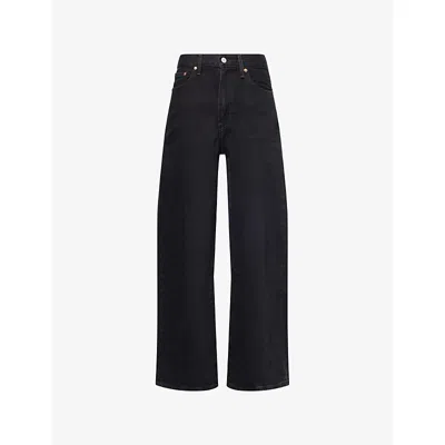 Levi's Womens Rosie Posie Ribcage Wide-leg Denim Jeans
