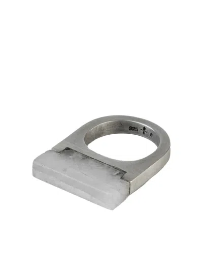 Parts Of Four Sterling Silver Plate Single Quartz Ring In Silver