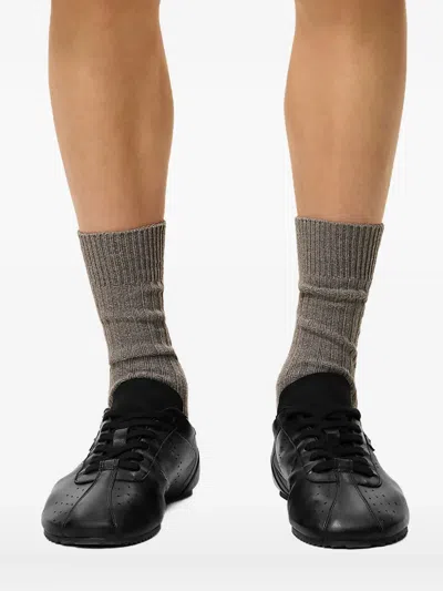 Ami Alexandre Mattiussi Perforierte Sneakers In Black