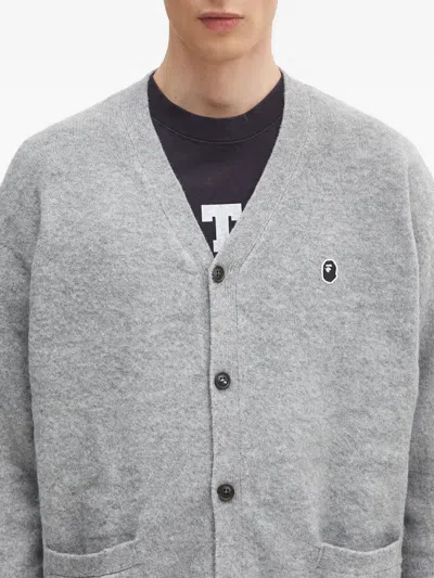 A Bathing Ape Button-up Cardigan In Gray