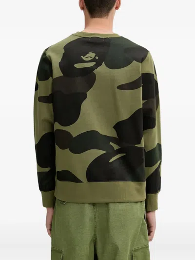 A Bathing Ape Camouflage-print Sweatshirt In Green