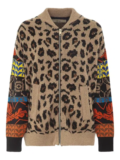 Akep Leopard-print Patterned Knit Cardigan
