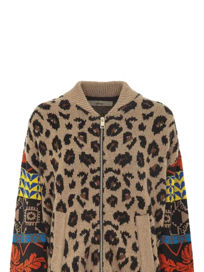 Akep Leopard-print Patterned Knit Cardigan