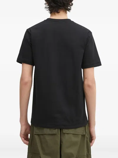 A Bathing Ape Mens Logo-print Crewneck Cotton-jersey T-shirt Black In Black