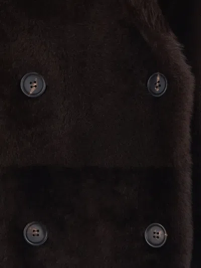 Brunello Cucinelli Double-breasted Reversible Fur Jacket With Front Pockets