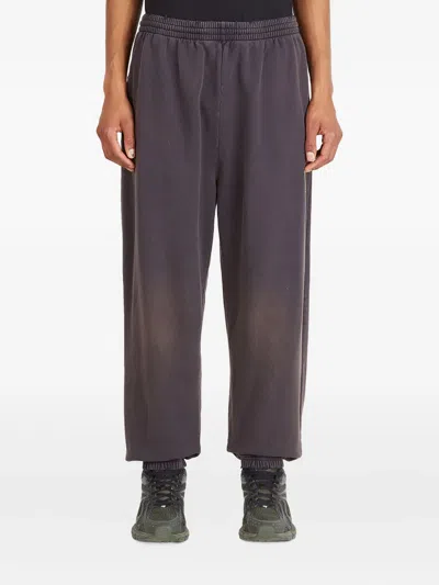 Balenciaga Fbi-logo Track Pants In Black