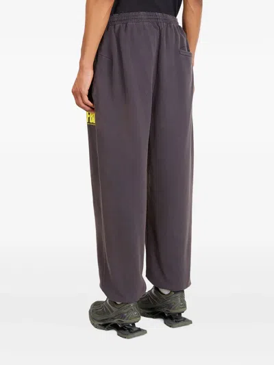 Balenciaga Fbi-logo Track Pants In Black