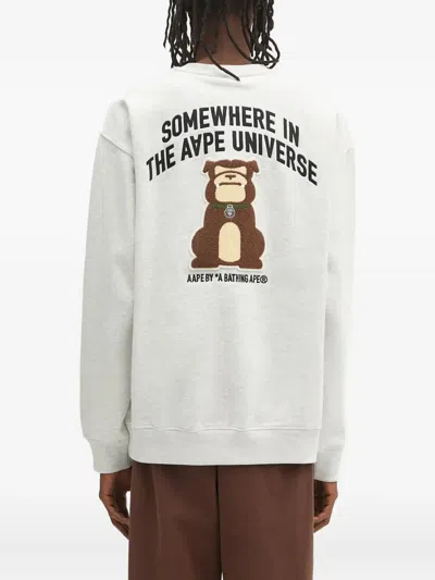 Aape By A Bathing Ape Embroidered Sweatshirt In Yellow