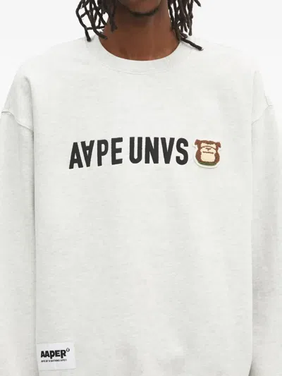 Aape By A Bathing Ape Embroidered Sweatshirt In Yellow