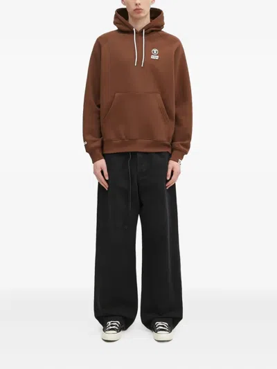 Aape By A Bathing Ape Logo-patched Hoodie In Brown