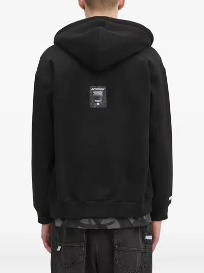Aape By A Bathing Ape Aape Now-logo Zip-up Hoodie In Black