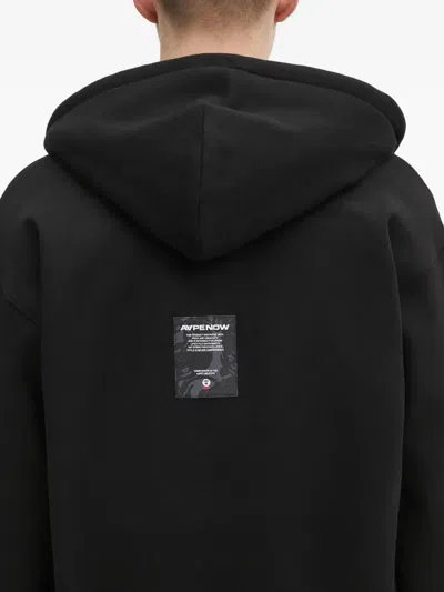 Aape By A Bathing Ape Aape Now-logo Zip-up Hoodie In Black