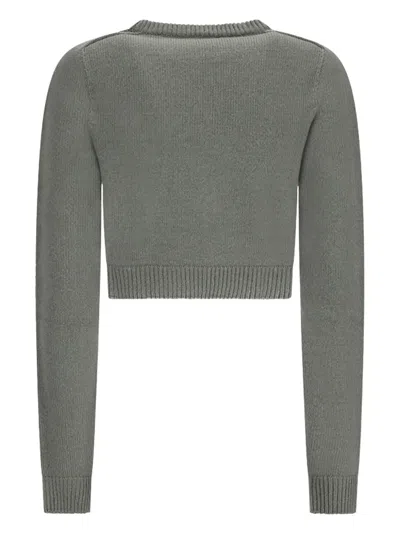 Canessa Magic Stone Long-sleeve Cropped Sweater In Gray