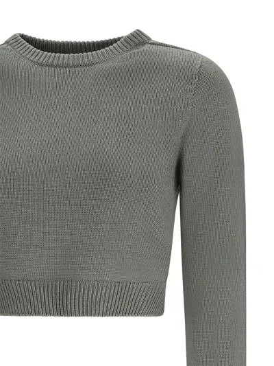 Canessa Magic Stone Long-sleeve Cropped Sweater In Gray