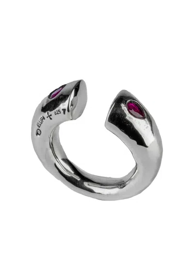 Parts Of Four Sterling Silver Little Druid Ruby Ring In Metallic