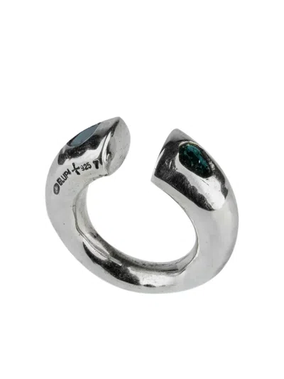 Parts Of Four Sterling-silver Little Druid Diamond Ring In Metallic