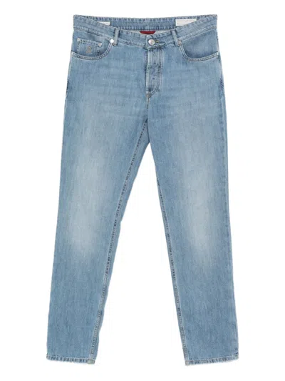Brunello Cucinelli Men Denim Pants In Blue