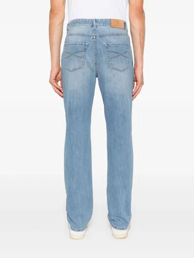Brunello Cucinelli Men Denim Pants In Blue