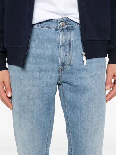Brunello Cucinelli Men Denim Pants In Blue