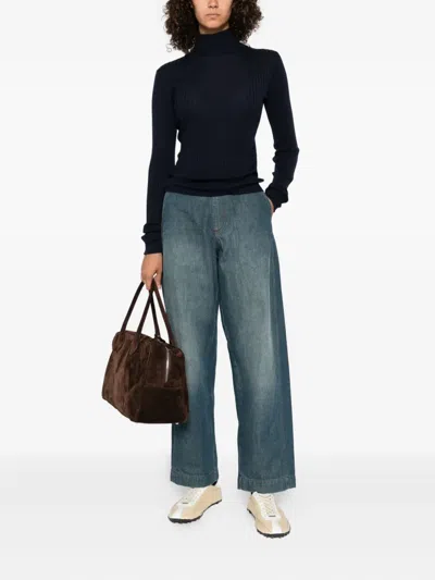Soeur Button-fly Straight Jeans In Blue