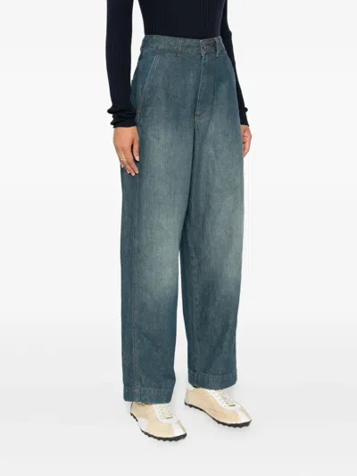 Soeur Button-fly Straight Jeans In Blue