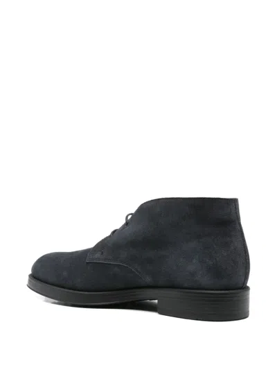 Tod's Chukka Suede Lace-up Boots In Blue