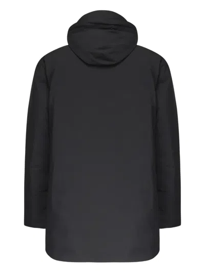 Save The Duck Hooded Zip-fastening Coat In Black