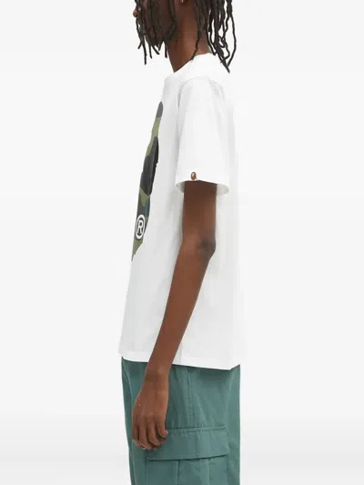 A Bathing Ape Ape Head Camouflage-print T-shirt In White
