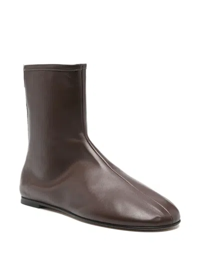 Dear Frances Balla Leather Zipped Ankle Boots