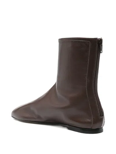 Dear Frances Balla Leather Zipped Ankle Boots