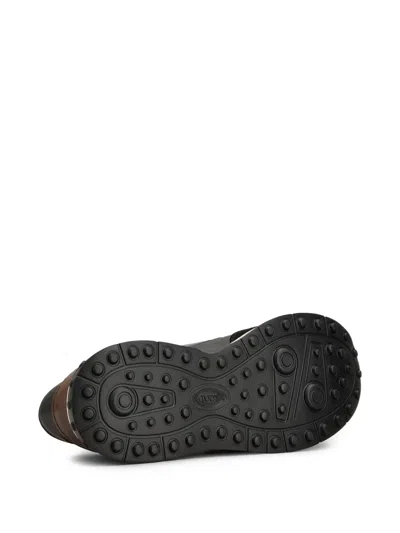 Tod's Grey Leather And Technical Fabric Sneakers In Multi