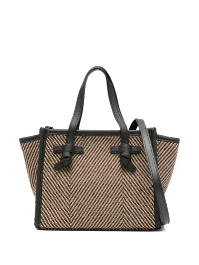 Gianni Chiarini Miss Marcella Herringbone-pattern Knot-detail Tote Bag