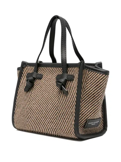 Gianni Chiarini Miss Marcella Herringbone-pattern Knot-detail Tote Bag