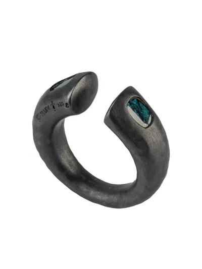 Parts Of Four Sterling-silver Little Druid Diamond Ring In Black