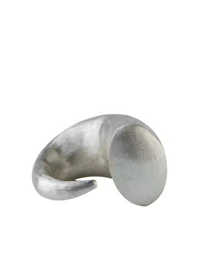 Parts Of Four Sterling-silver Monster Horn Ring In Metallic