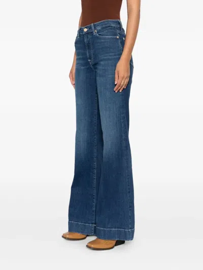 7 For All Mankind High-waist Wide-leg Jeans In Blue