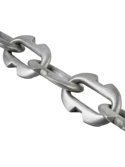 Parts Of Four Sterling-silver Massive Deco Link Charm Necklace In Metallic
