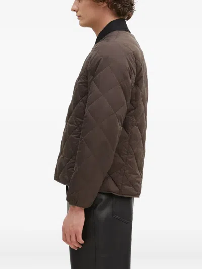 Gramicci Diamond-quilted Bomber Jacket In Brown