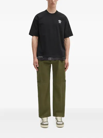 Gramicci Belted Cargo Trousers In Green
