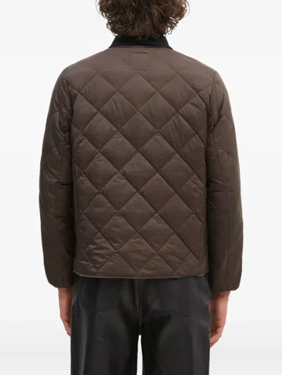 Gramicci Diamond-quilted Bomber Jacket In Brown