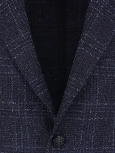 Tagliatore Dark Blue Tailored Jacket In Blue