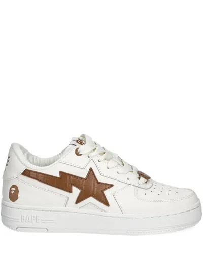 A Bathing Ape Bapesta Os Sneakers In White