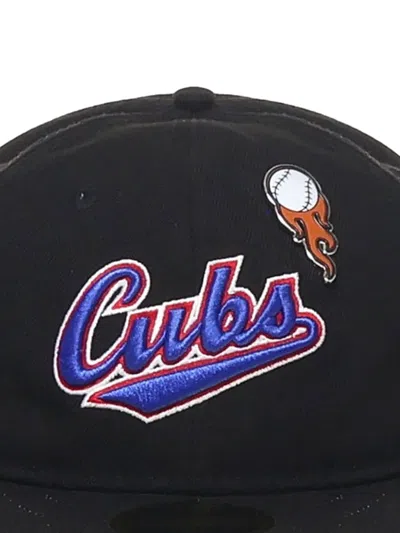 New Era Chicago-cubs Logo Baseball Cap In Black