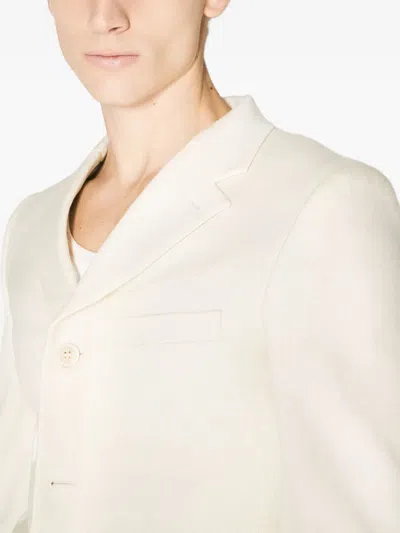 Comme Des Garçons Homme Deux Button-fastening Notched-lapel Blazer In Neutral