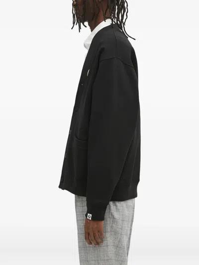 Aape By A Bathing Ape Moonface Logo Buttoned Cardigan In Black
