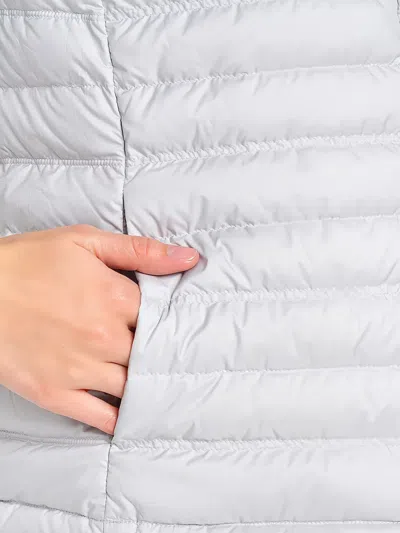 Add Short-sleeve Quilted Jacket In Gray