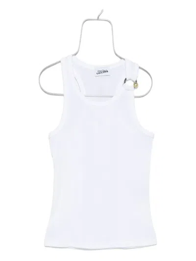 Jean Paul Gaultier Cotton Tank Top In White