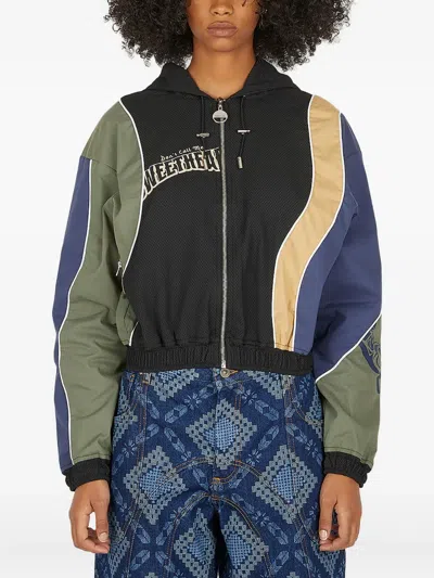 Ahluwalia Drawstring-hood Panelled Bomber Jacket